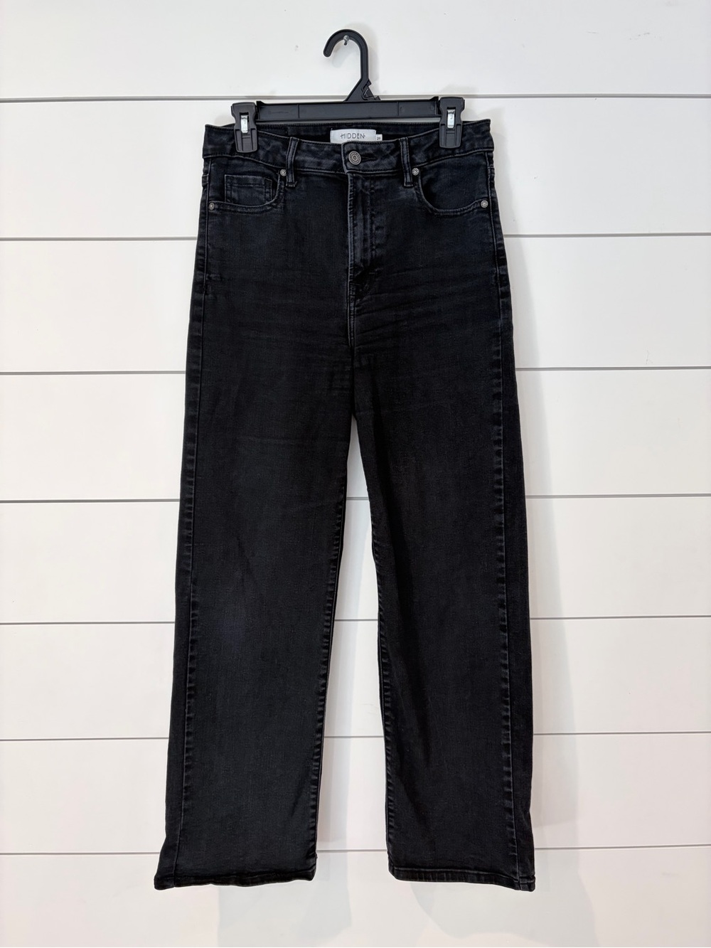HIDDEN Jeans Black High Rise Wide Leg Size 29 Y2K Model Off Duty Designer